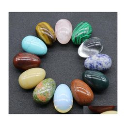 Stone 30Mm Egg Shape Crystal Natural Craft Jewellery Chakra Reiki Healing Energy Protection Decoration Gif Vipjewel Drop Delivery Dhq8H