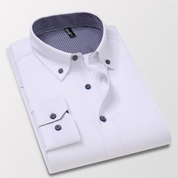 Men's Dress Shirts 2023 Arrival Men Long Sleeve Fashion Causal Male Brand Clothes Soft Comfortable Business Formal