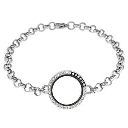Bracelets de charme PC Aço inoxidável de boa qualidade Gesto de vidro DIY 25 mm Magnetic /Twisted Bracelet Shape Shape Link