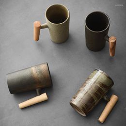 Mugs Hand Washed Personalised Gifts Japanese Handmade Rough Pottery Mug Coffee Cup Retro Kiln Original Cups