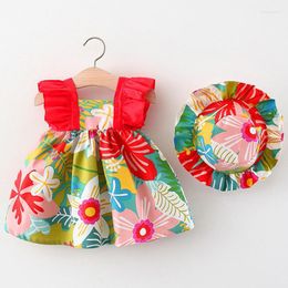 Girl Dresses Baby Dress Born Summer Clothes Korean Fashion Sleeveless Cotton Princess Sunhat Little Girls Clothing Set