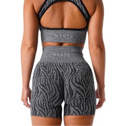 Women's Shorts Nvgtn Wild Thing Zebra Seamless Spandex Women Fitness Elastic Breathable Hip-lifting Leisure Sports Running 230216