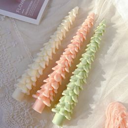 Candles Pillar Christmas Tree Moulds Taper Silicone Mould Dinner Wax Mould Home Decor 230217