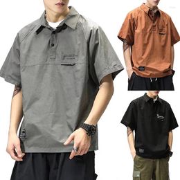 Men's T Shirts Men T-Shirt Summer Loose Pullover Short Sleeve Tops Work Shirt 2023 Tees Half Clothes High Quailty Tunic Solid