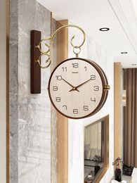 Wall Clocks Double Sided Clock Living Room Silent Nordic Creative Digital Luxury Reloj De Pared Home Decoration 6