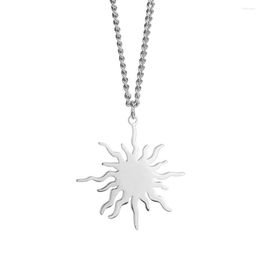 Pendant Necklaces Stainless Steel Fashion Sun Necklace Jewellery Gift Street Dance For Women Men