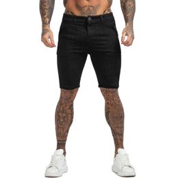 Men's Shorts GINGTTO Mens Black Chino Shorts Fitness Slim Fit Casual Short Pants New Summer Fashion Style Stretchy Breathable Fabric zm817 Z0216