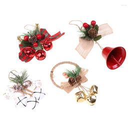 Party Supplies 1Pc Colorful Bell Alloy Christmas Tree Bells Pendant Creative Xmas Decor Year Gift Jingle Home Decoration