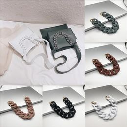 1 PC 30cm 41cm Detachable Replacement Shoulder Strap Bag Acrylic Resin Chain Strap Women Fish Bone Plastic Bags Accessories297Y