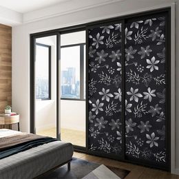 Gift Wrap Static Cling Privacy Window Film Black B Lackout Removable No Adhesive Hip Hop Stickers For Water