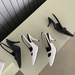 Delicate dress shoes Ladies Sexy high heels Fashion sandals Fashion pointy party Elegant simple solid color pumps casual everything French retro