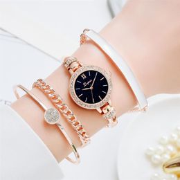 Lvpai Brand Watch For Women Bracelet Set Fashion Female Dress Ladies Wrist Watch Luxury Rose Gold Quartz Watch Set Dropshiping226S