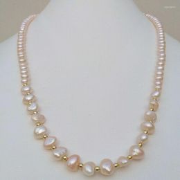 Chains Beautiful South Seas Natural Gold Pink Pearl Baroque Necklace 19 Inch