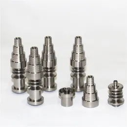 smoking pipe 6 in 1 Domeless Titanium Nail GR2 Nails joint 10mm 14mm and 18mm Glass bong water pipe glass pipe for g9 enail dnail