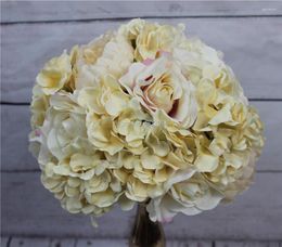 Decorative Flowers SPR 2023 Hydrangea Peony Rose Wedding Road Lead Artificial Flower Ball Table Centrepiece Decoration