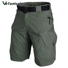 Men's Shorts Men Urban Military Tactical Shorts Outdoor Waterproof Wear Resistant Cargo Shorts Quick Dry Multi pocket Plus Size Hiking Pants Z0216