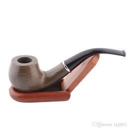 New Classic Old-fashioned Solid Wood Pipe Packing Pipe Tobacco Tool Acrylic Bite