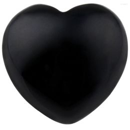 Jewellery Pouches TUMBEELLUWA Black Obsidian Puff Heart Healing Crystal Palm Stone Worry Chakra Reiki 0.9''