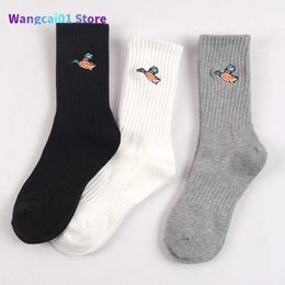 wangcai01 Men's Socks HUMAN Japan Street Fashion Crew Short Socks Sports Litt Flying Bird Duck Red Love What Heart MAKE Thick Towel Bottom Men Women 0217H23
