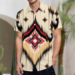 Men's Casual Shirts Summer Men's Tribal 3d Print Outdoor Fashion Harajuku Man Sweatshirts Male Breathable Sports Short Sleeves Tops