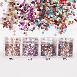 Nail Glitter 1 Jar/Box 10ml Pink Rose Mix Color Hex Sequins Powder Paper For Art Decoration Optional 300 Colors 4-71