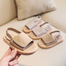 Sandals Boys And Girls Sandals Summer New Soft Bottom Solid Color Flanging Party Wear Light Non-Slip Beach Sandals