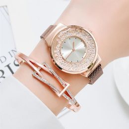 Luxury Women Bracelet Quartz Watches For Women Magnetic Watch Ladies Sport Dress Diamond Dial Wrist Watch Clock Relogio Feminino269L