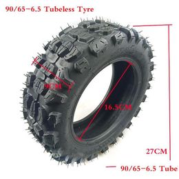Motorcycle Wheels Tires 100/656.5 Tire Vacuum Tubeless Tyre For Dualtron Electric Scooter 11 Inch 90 / 656.5 Widened Wearresisting Dhak7