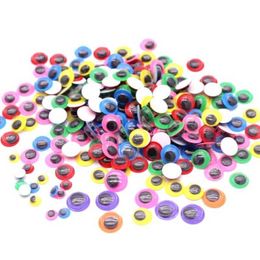 Colorful Self-Adhesive Wiggly Googly Doll Eye Movable Simulation Cartoon Animal Eyeball DIY Kindergarten Children Craft Supplies