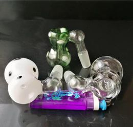 Colour point gourd external connector Wholesale Glass bongs Oil Burner Glass Water Pipes Oil Rigs Smoking Rigs