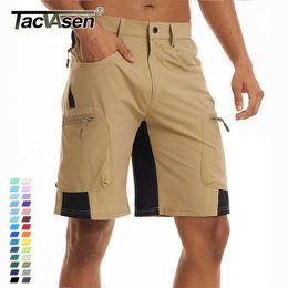 Men's Shorts TACVASEN Men Summer Outdoor Shorts Quick Dry Knee Length Hiking Fishing Running Shorts Lightweight MultiPockets Workout Shorts Z0216