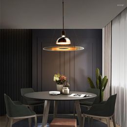 Pendant Lamps Modern Light Luxury Creative Personality Simple E27 Restaurant Study Bedroom Italian Designer Round Flying Saucer Art