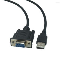 Computer Cables 1.8M 6FT High Quality USB Male To DB9 RS232 COM Female Cable Adapter Converter Supports Win 7 8 10 Pro System