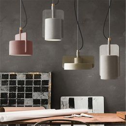 Pendant Lamps Industrial Loft Cement Rendant Light Creative Parlor Bedroom Bedside Restaurant Decoration Hanging LightsPendant