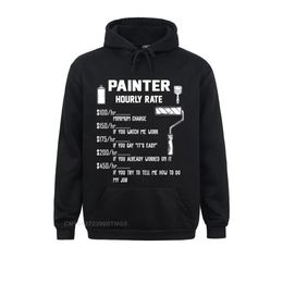 Mens Hoodies Sweatshirts Funny Painter Hourly Rate For Painters Oversized Hoodie Black Long Sleeve Normal Clothes Plain 230216