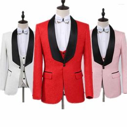 Men's Suits Men Custom Made Shawl Lapel Man Pattern Groom Tuxedos Wedding/prom 3 Pieces ( Jacket Pants Vest Tie ) E89