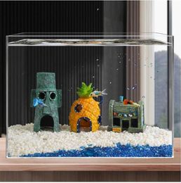 Figure figure figure figure ornamenti simulazione resina ananas casa decorazione del vasca per pesci paesaggistica accessori per acquari