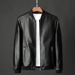 Men's Jackets In The Spring And Autumn Winter Leather Fashion Handsome Men Coat Plus Mast Yards Velvet With Thick Jacket Locomotiv