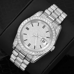 High Quality Fashion Iced Out WatchesMens Wrist Luxury Round Cut Lab Grown Watch Wholesale Hip Hop Rapper WatcFor Men P9ZZ