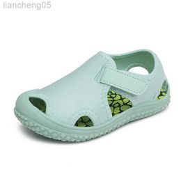 Sandals Summer Children Sandals Boys Breathable Beach Sports Shoes Girls Fashion Mint Green Cool Sandals Baby Soft Functional Shoes W0217