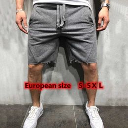 Men's Shorts 2021 Mens Home Gym Crossfit Shorts Wild Style Solid Color Ripped Athletic Short Pants Jogger Workout Shorts 10 Color Size S5XL Z0216