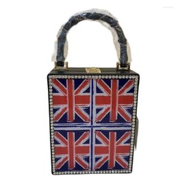 Evening Bags Luxury Diamond Women's Handbag Messenger Bag Small Square Box Clutch Wallet