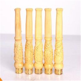 Boxwood fine carving new style boutique double Philtre solid wood cigarette holder accessories