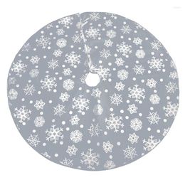 Christmas Decorations 48 Inch Snowflake Ornament Tree Skirt Base Floor Mat Cover DropShip