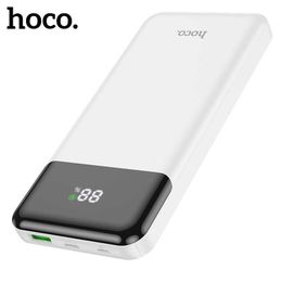 Cell Phone Power Banks HOCO J102 PD20W 10000mAh Power Bank Fast Charging For iPhone 14 13 18W QC Type C USB External Battery Charger For J230217