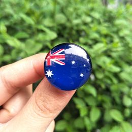 Partys Australia Flag Brooch Crystal Glass Brooch Metal European American Asian National Flag Brooch Badge National Flag Brooch Team Emblem Crystal