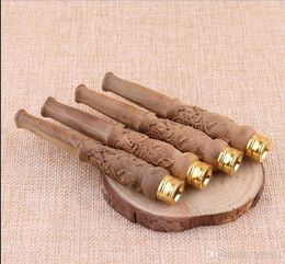 Smoking Pipes New hot-selling fine carved sandalwood male cigarette holder circulating filter rod filter wooden cigarette holder