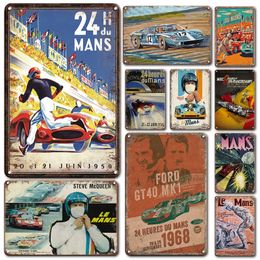 Vintage Racing speed art painting Tin Poster Metal Plate Sign Home Decoration Plaques Retro Racing Car Stickers Man Cave Room Decor Tin Signs size 30X20CM w02