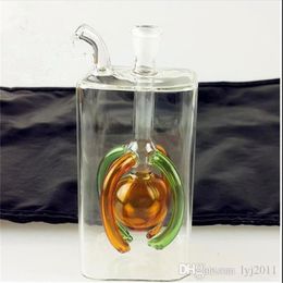 Square four claw ball glass water bottle Wholesale Glass bongs Oil Burner Glass Water Pipes Oil Rigs Smoking Rigs