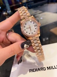 Women's automatic watch 316 fine steel strap with original press buckle Class A pearl shell material dial Women's watch diameter 31mm diamond dial automatic watch